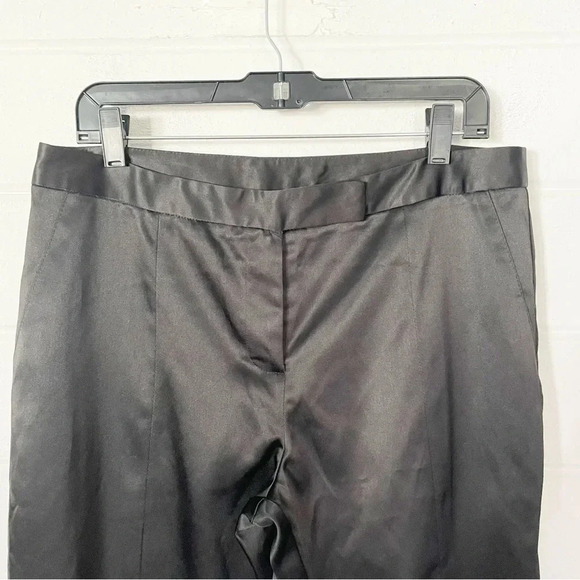 NWT Asos Women’s Satin Split-Hem Mid-Rise Straight-Leg Size 10 Waist 33” - Picture 3 of 11